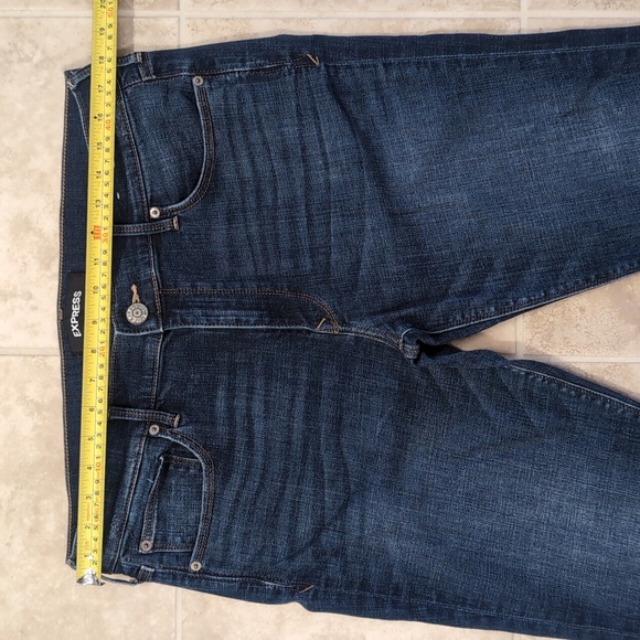 Express Skinny Mid-Rise Blue Jeans - Picture 9 of 9